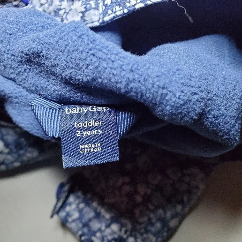 BABY GAP Button Up Floral Blue Jacket Sz 2T
